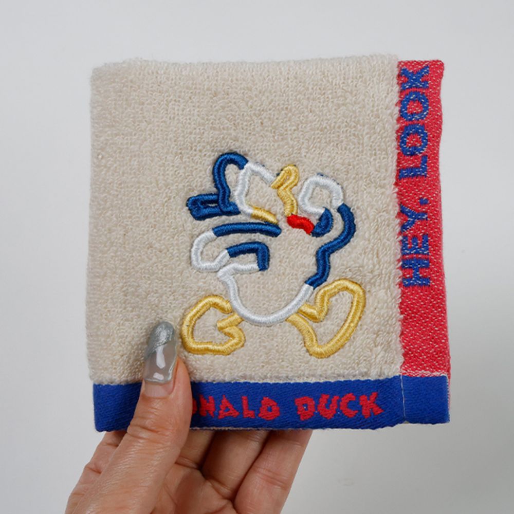 ドナルドダック ミニタオル ベージュカラーライン