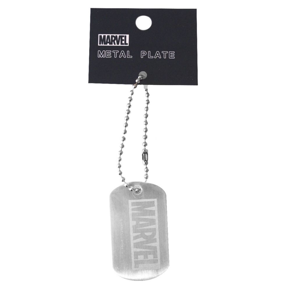 MARVEL COLLECTION(マーベルコレクション)/メタルプレート ロゴ マーベル<br>マーベルロゴ/ドッグタグ/タグ/プレート/キーホルダー/キーチェーン/ロゴ