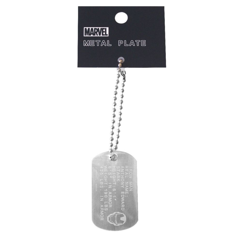 MARVEL COLLECTION(マーベルコレクション)/メタルプレート アイアンマン<br>ドッグタグ/タグ/プレート/キーホルダー/キーチェーン/アイアンマン/スターク/トニー/ロゴ