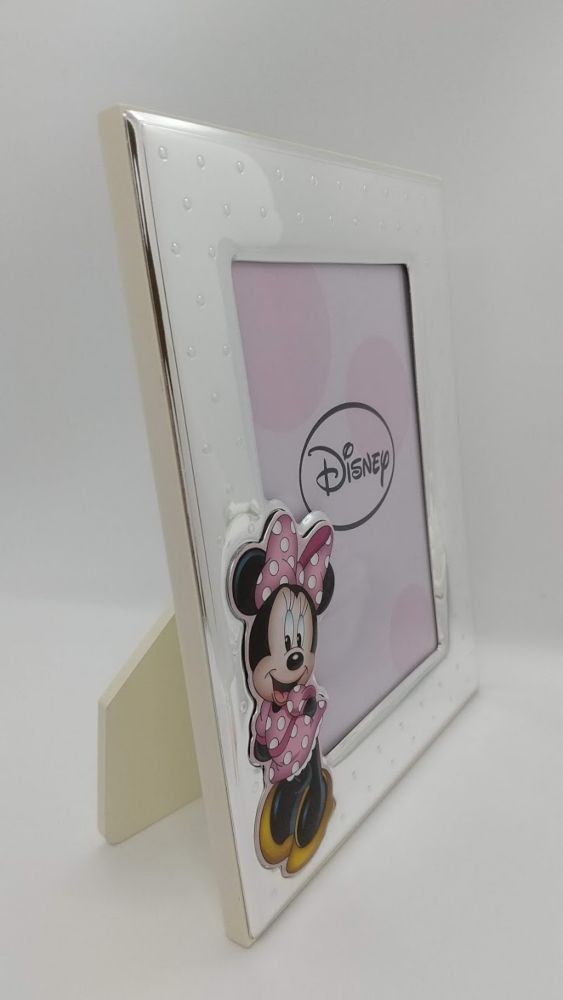 【イタリア直輸入】VALENTI　フォトフレーム 　シルバー加工　ミニーマウス（ドット柄）　D299 4LRA　13x18cm　2L判