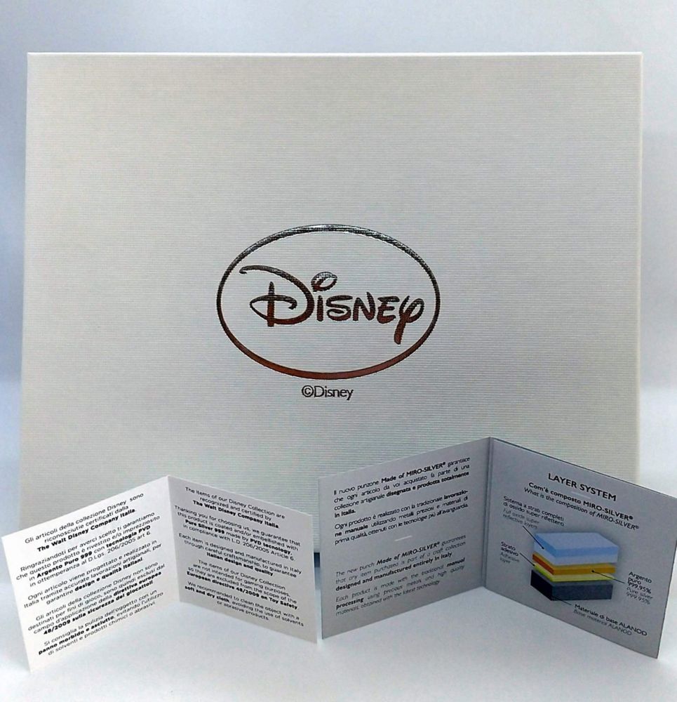 【イタリア直輸入】VALENTI　フォトフレーム　シルバー加工　わんわん物語　ブルー（ハートレリーフ）　D330 3LC　9x13cm 　L判