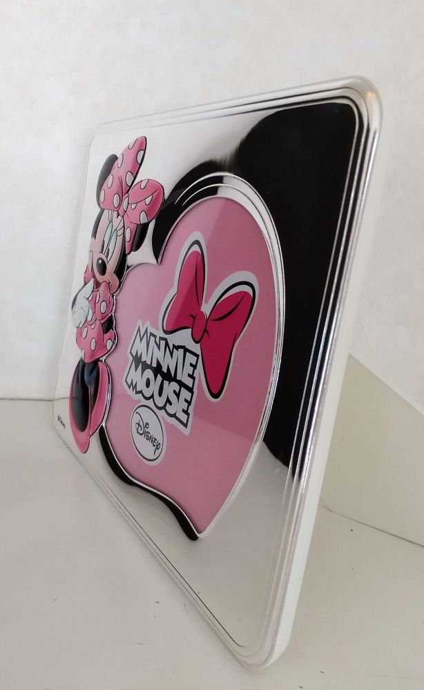 【イタリア直輸入】VALENTI　フォトフレーム 　シルバー加工　ミニーマウス（ハートくり抜き）　D232 4LRA　13x18cm　2L判