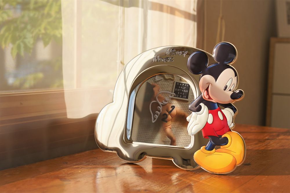 公式 ショップディズニー イタリア直輸入 Valenti フォトフレーム シルバー加工 ミッキーマウス 車 D221 3xlc 11x13cm