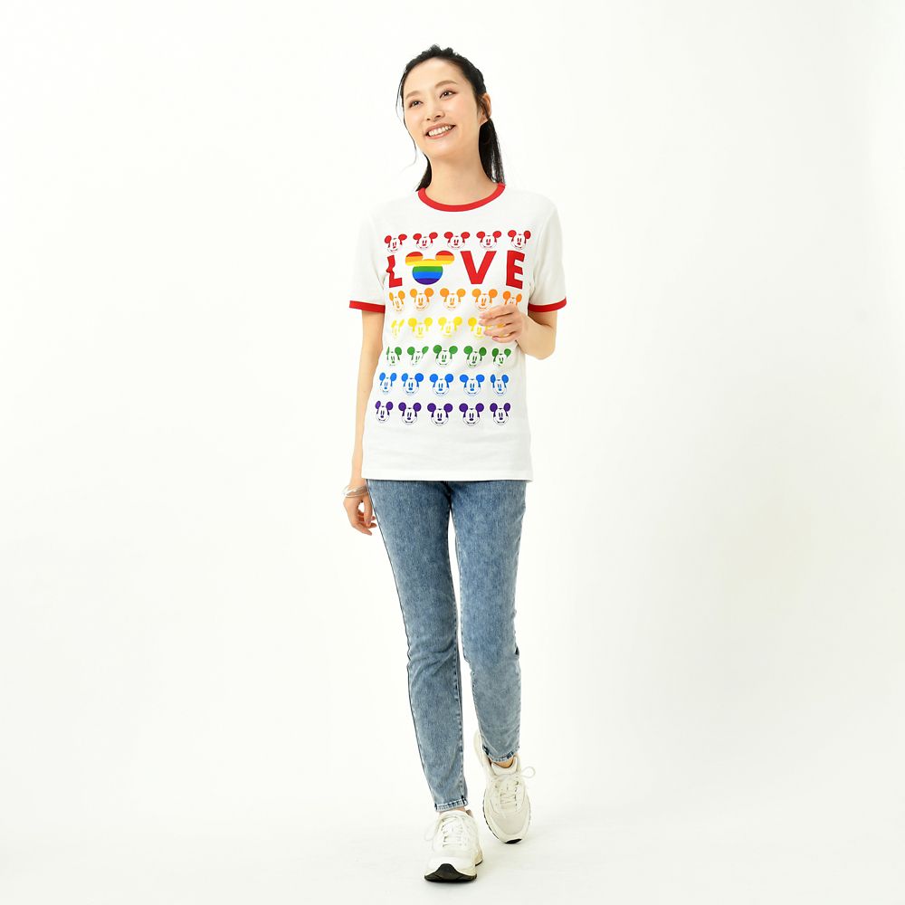 公式 ショップディズニー ミッキー 半袖tシャツ Love Disney Pride Collection