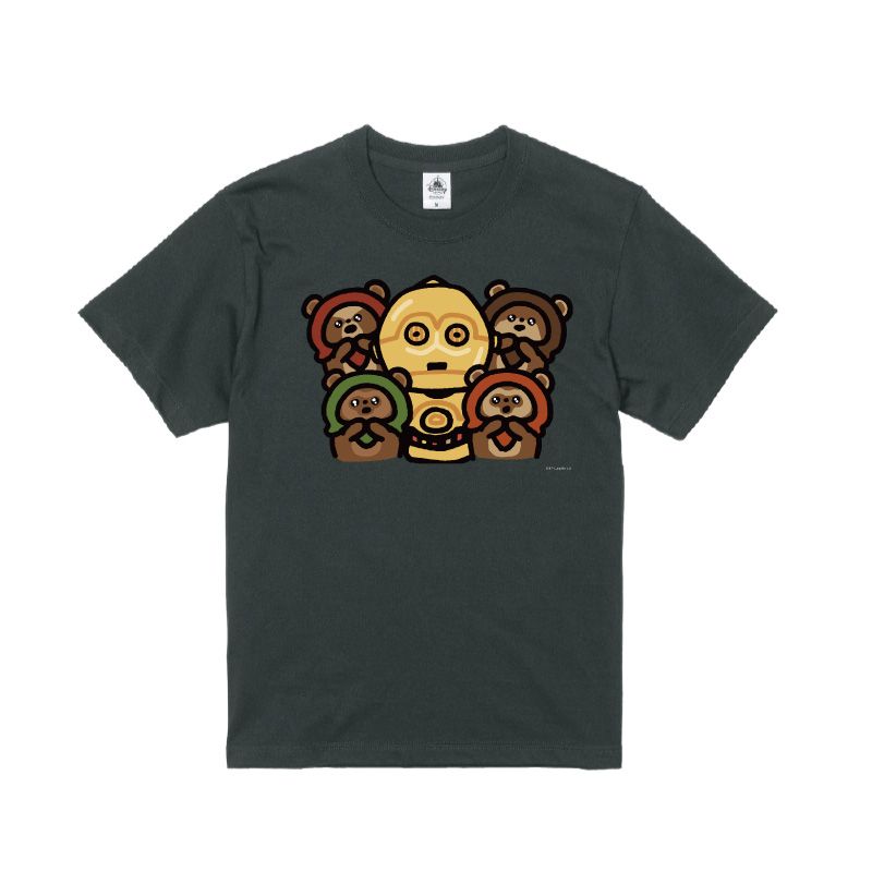 【D-Made】オーガニックコットンTシャツ カナヘイ画♪スター・ウォーズ C-3PO&イウォーク