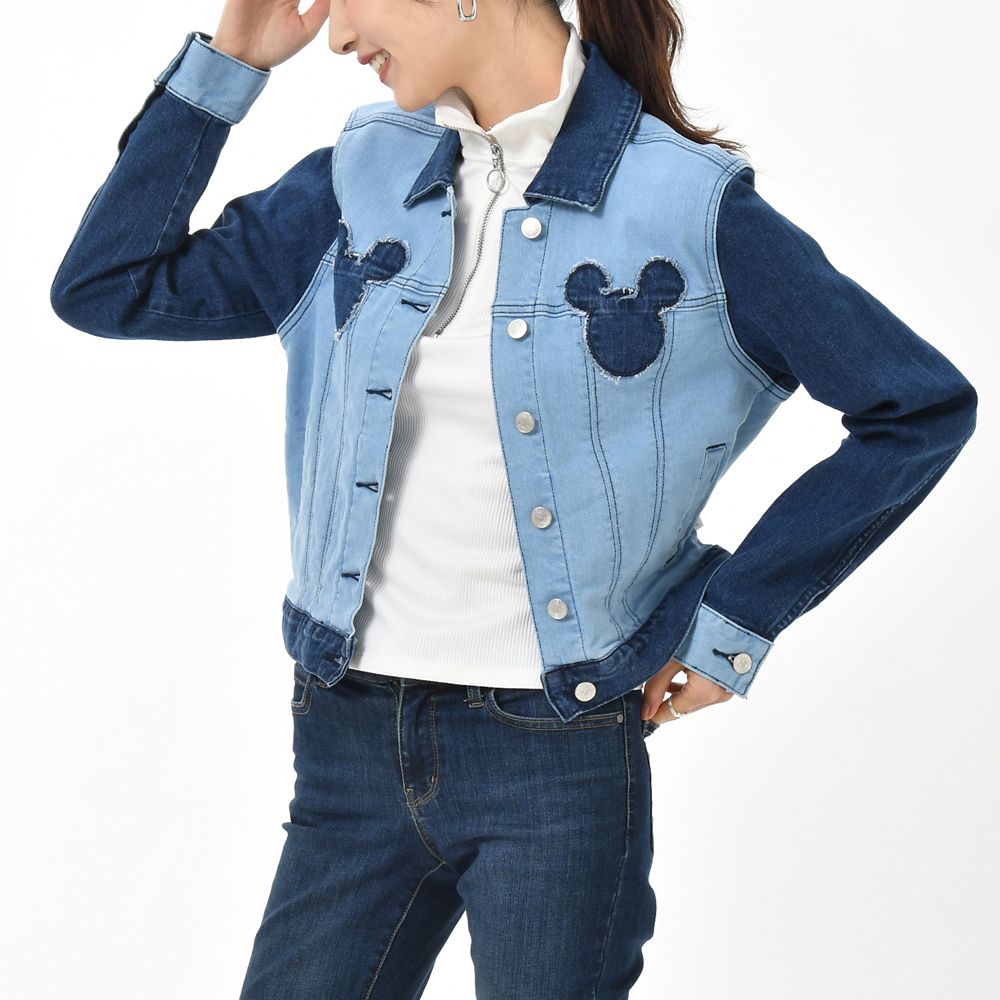 公式 ショップディズニー Her Universe ミッキー デニムジャケット 切り替え