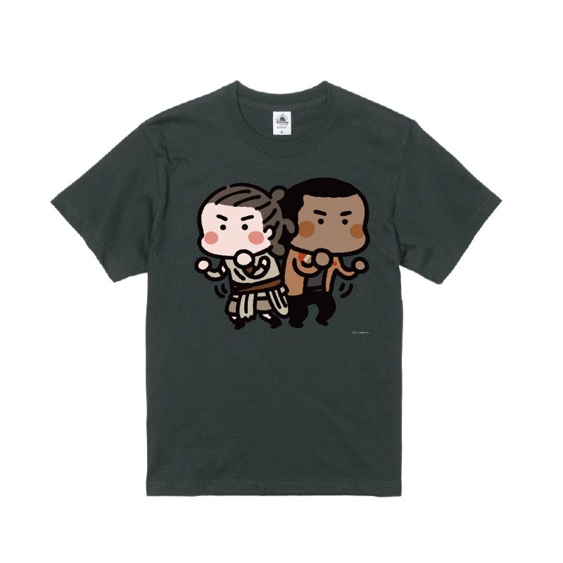 【D-Made】オーガニックコットンTシャツ カナヘイ画♪スター・ウォーズ レイ&フィン「やればできる」