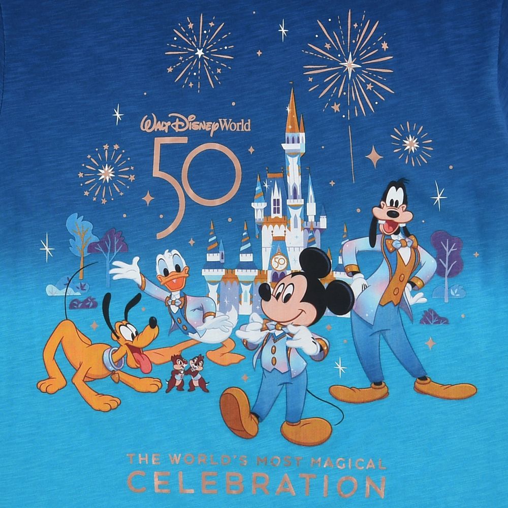 公式 ショップディズニー 再入荷 ミッキー フレンズ 半袖tシャツ グラデーション Walt Disney World 50th Celebration