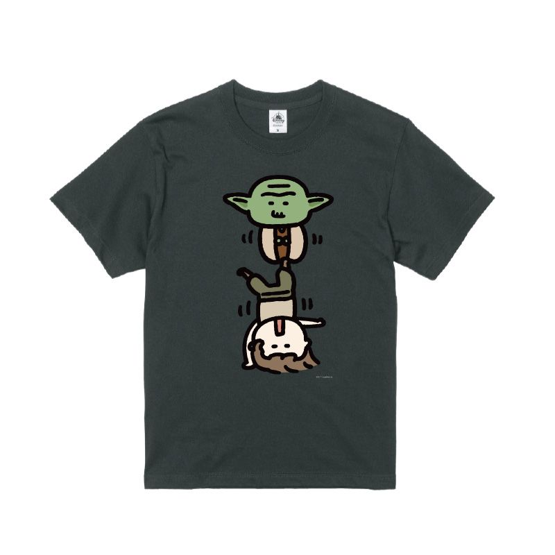【D-Made】オーガニックコットンTシャツ カナヘイ画♪スター・ウォーズ ルーク・スカイウォーカー&ヨーダ「がんばります！！」