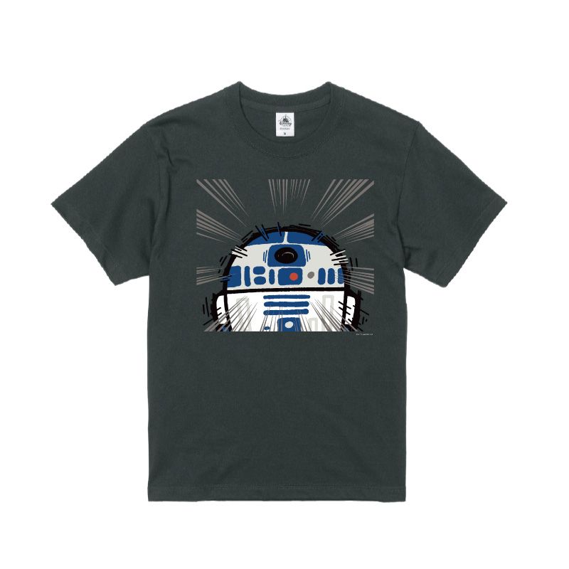 【D-Made】オーガニックコットンTシャツ カナヘイ画♪スター・ウォーズ R2-D2「ワーオ」