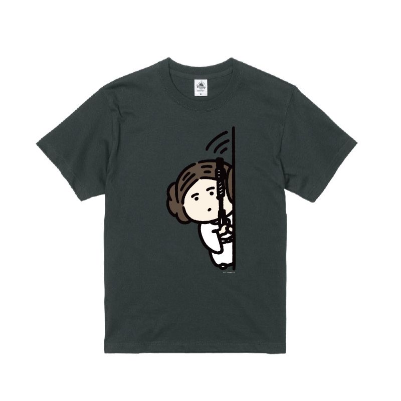 【D-Made】オーガニックコットンTシャツ カナヘイ画♪スター・ウォーズ レイア・オーガナ「チラッ」