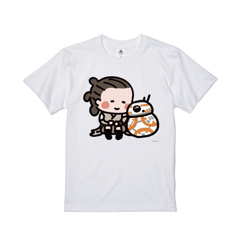 【ディズニー公式】D-Made/Tシャツ カナヘイ画 スター・ウォーズ レイu0026BB-8「おまちしてます」