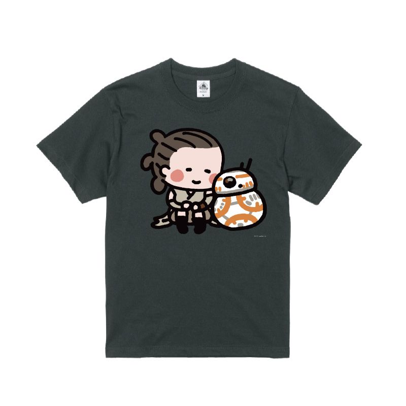 【D-Made】オーガニックコットンTシャツ カナヘイ画♪スター・ウォーズ レイ&BB-8「おまちしてます」