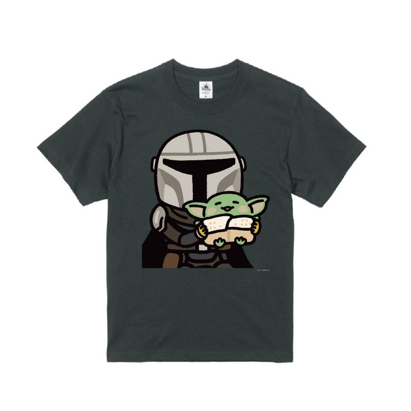 【D-Made】オーガニックコットンTシャツ カナヘイ画♪スター・ウォーズ マンダロリアン&グローグー「パァァァ」