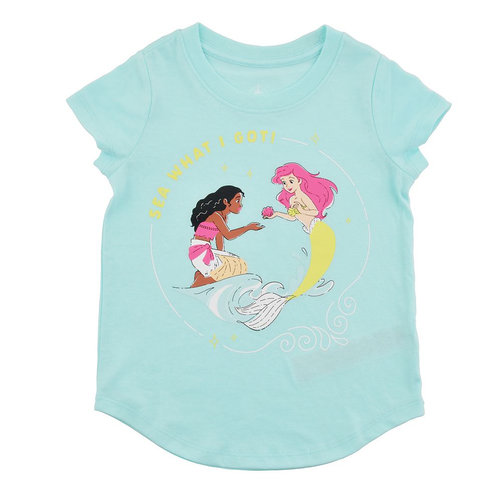 公式 ショップディズニー アリエル モアナ キッズ用半袖tシャツ Sea What I Got