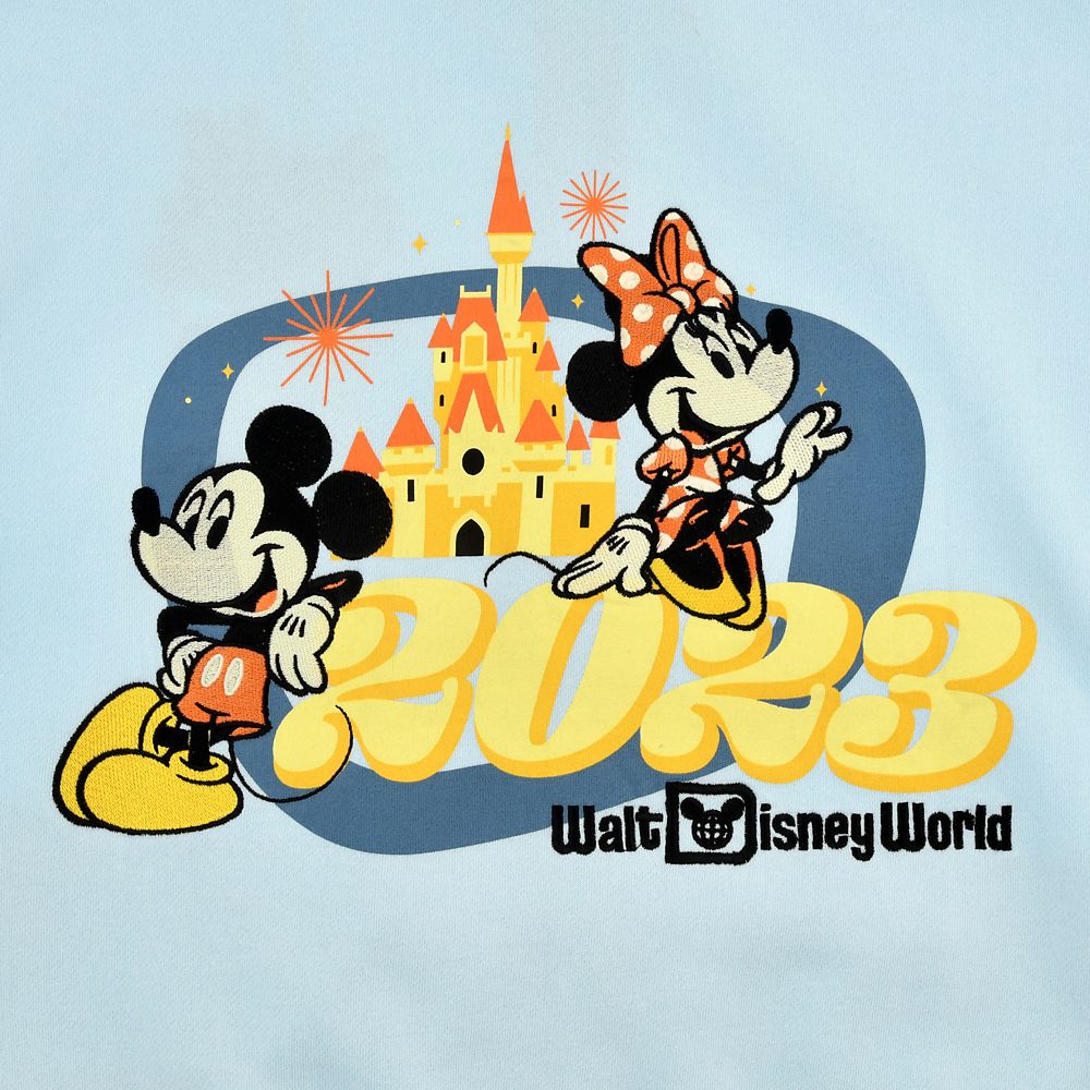 公式 ショップディズニー ミッキー ミニー パーカー ブルー M L Dated 23