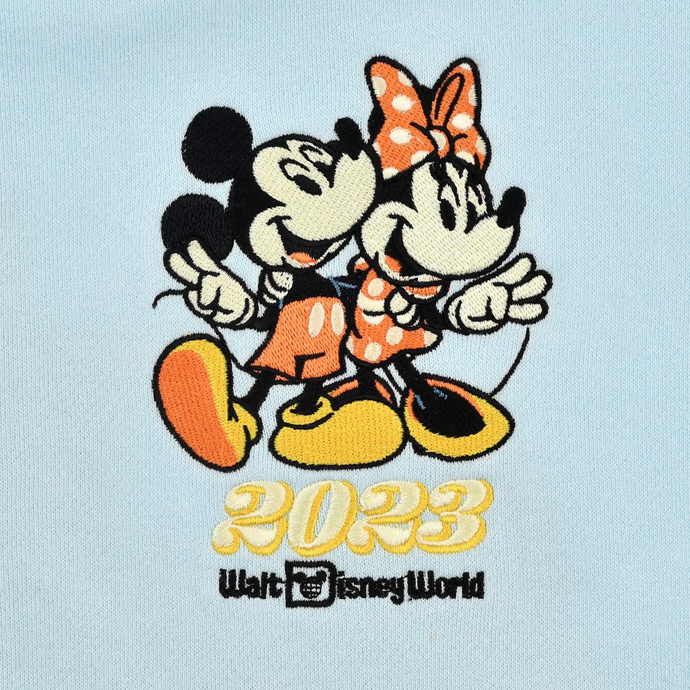 公式 ショップディズニー ミッキー ミニー パーカー ブルー M L Dated 23