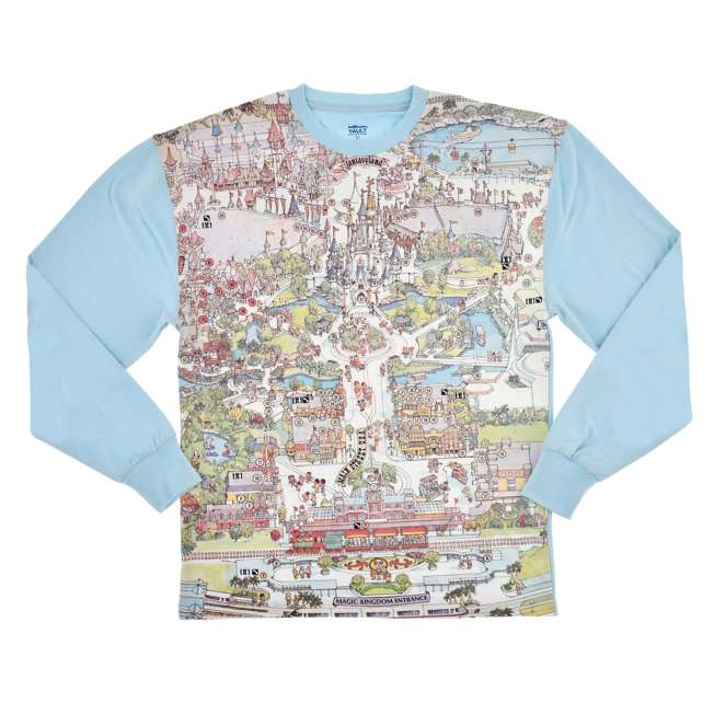 ディズニーキャラクター 長袖Tシャツ Map WALT DISNEY World 50TH 【新品未使用】ディズニー パーカー Walt Disney World 50th