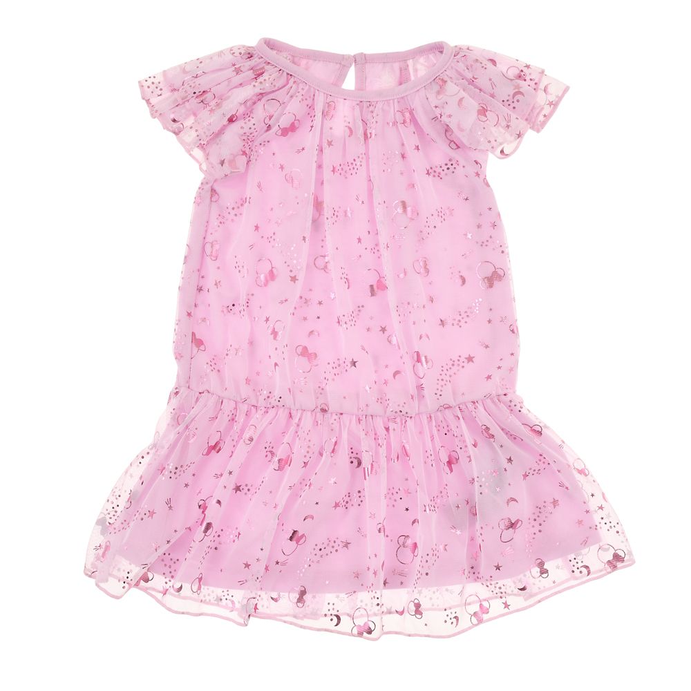 公式 ショップディズニー ミニー キッズ用半袖パジャマ ワンピース メタリックアイコン ピンク 100 110 1