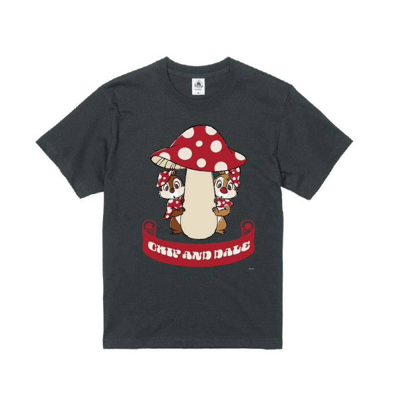 【D-Made】オーガニックコットンTシャツ チップ&デール キノコ Mushroom Forest