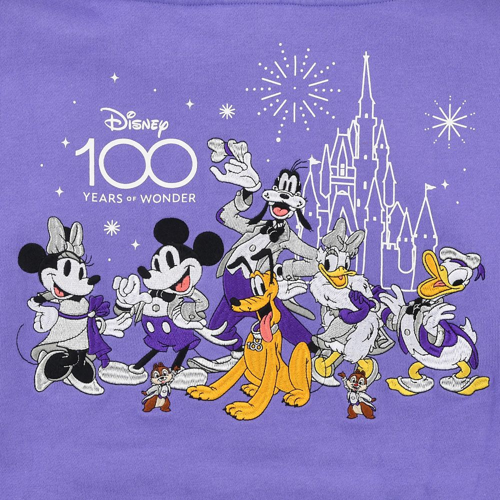 公式 ショップディズニー ミッキー フレンズ パーカー パープル The Disney100 Platinum Celebration Collection