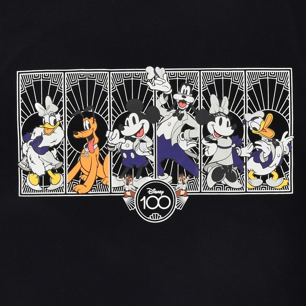 ▲★ミッキー＆フレンズ 半袖Tシャツ ブラック The Disney100 Platinum Celebration Collection★