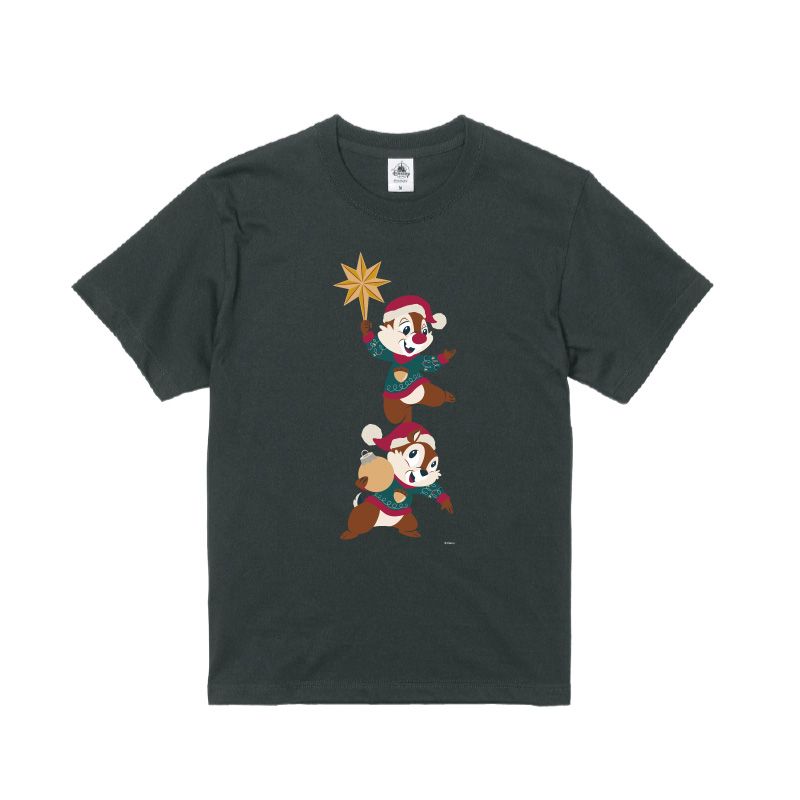 【D-Made】オーガニックコットンTシャツ チップ&デール DISNEY CHRISTMAS 2022