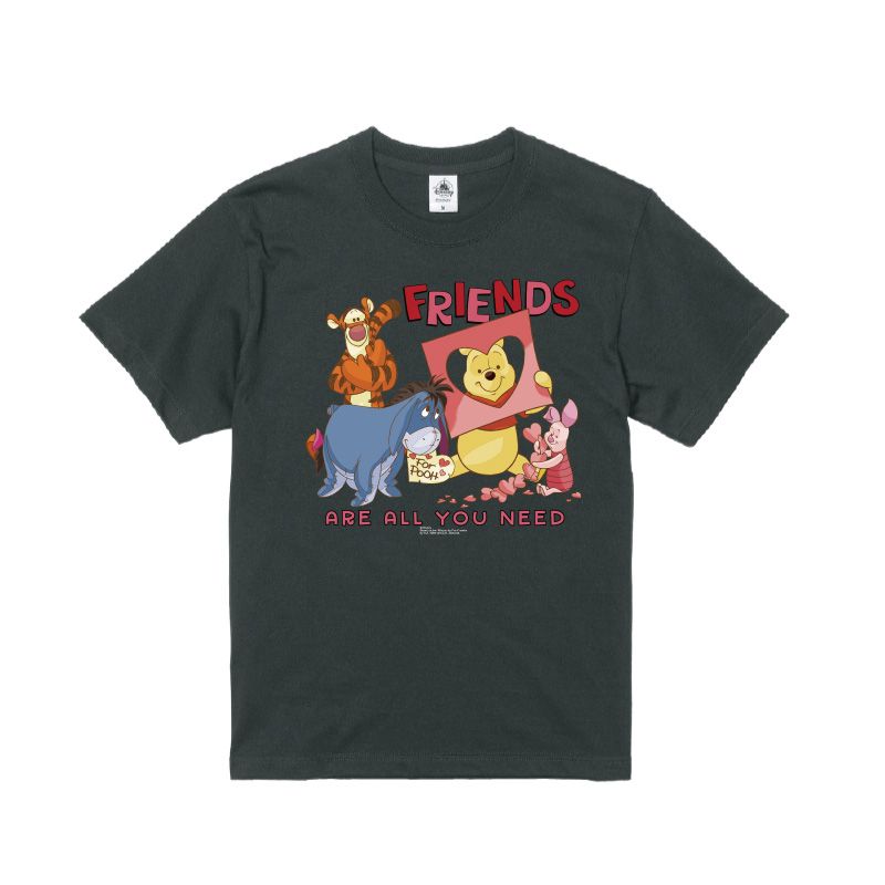 【D-Made】オーガニックコットンTシャツ くまのプーさん FRIENDS ARE ALL YOU NEED