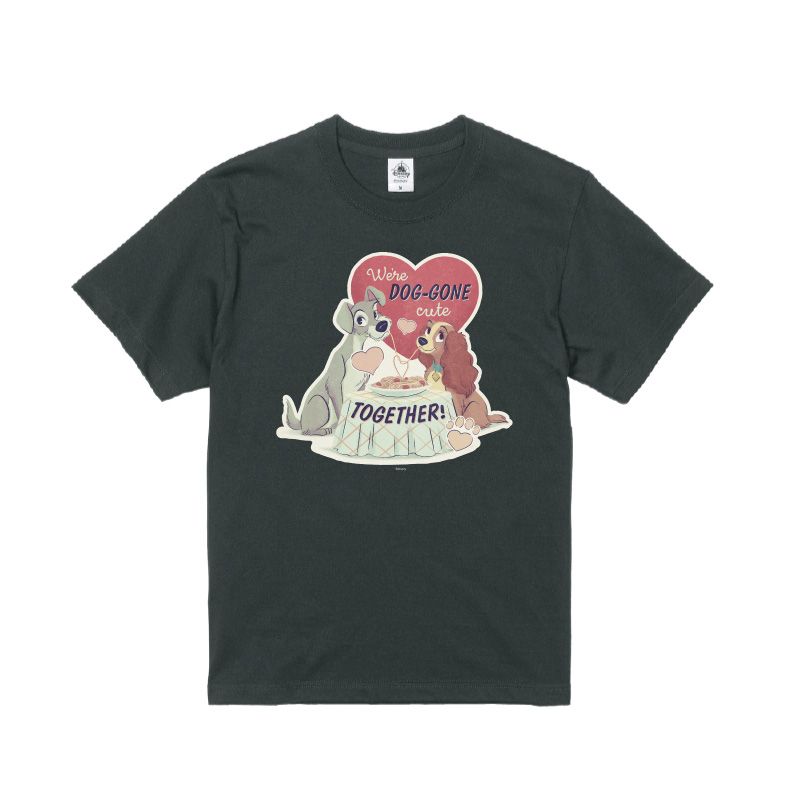 【D-Made】オーガニックコットンTシャツ わんわん物語 レディ&トランプ バレンタイン