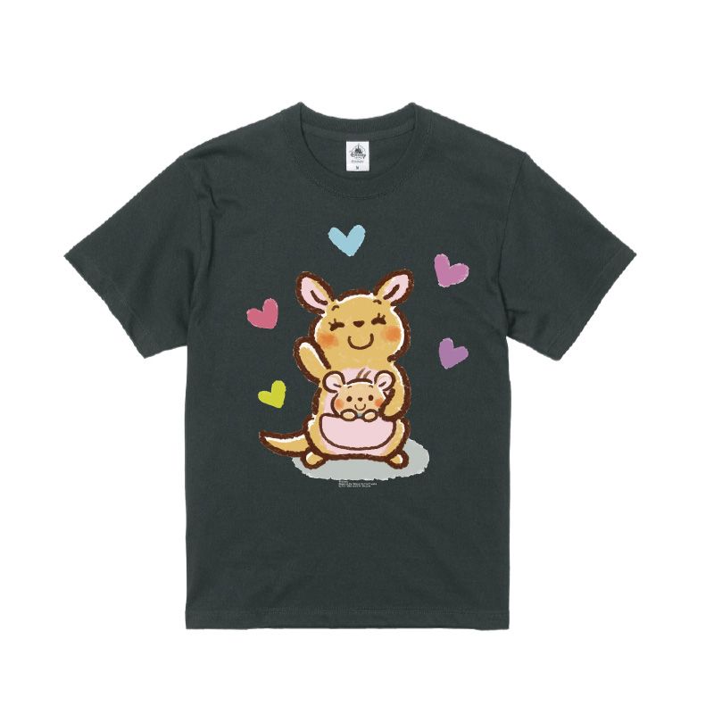 【D-Made】オーガニックコットンTシャツ Honobono画♪くまのプーさん カンガ&ルー 「まってまーす」