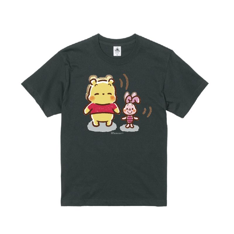 【D-Made】オーガニックコットンTシャツ Honobono画♪くまのプーさん プーさん&ピグレット 「うんうん」