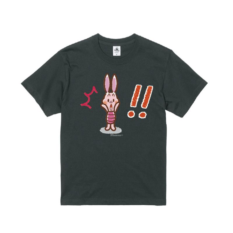 【D-Made】オーガニックコットンTシャツ Honobono画♪くまのプーさん ピグレット 「!!」