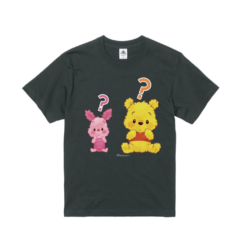 【D-Made】オーガニックコットンTシャツ もこもこ♪YUZU POOH プーさん&ピグレット 「？」