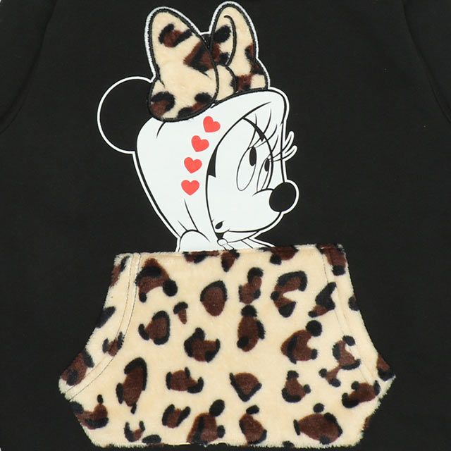 【ベビードール】ミニー 親子お揃い ヒョウ柄ボアポケットトレーナー 0004K 子供服 キッズ 男の子 女の子