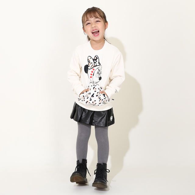 【ベビードール】ミニー 親子お揃い ヒョウ柄ボアポケットトレーナー 0004K 子供服 キッズ 男の子 女の子