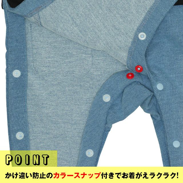 【ベビードール】トイ・ストーリー 裏毛総柄ドッキングロンパース 0005B / ベビーサイズ 赤ちゃん 出産祝い 贈り物 プレゼント リンクコーデ ペアルック 親子コーデ ベビー服 ウッディ バズ・ライトイヤー ハム リトルグリーンメン ポテトヘッド グリーンアーミーメン