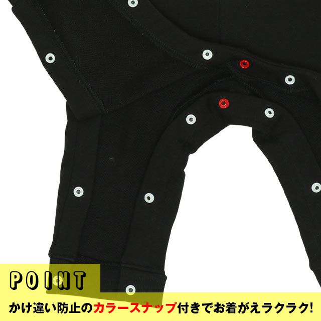 【ベビードール】ミッキー ヒョウ柄ボアポケットドッキングロンパース 0006B / ベビーサイズ 赤ちゃん 出産祝い 贈り物 プレゼント リンクコーデ ペアルック 親子コーデ ベビー服 スウェット素材