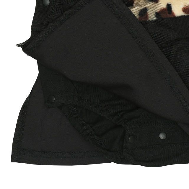 【ベビードール】ミニー ヒョウ柄ボアポケットドッキングロンパース 0006B / ベビーサイズ 赤ちゃん 出産祝い 贈り物 プレゼント リンクコーデ ペアルック 親子コーデ ベビー服 スウェット素材