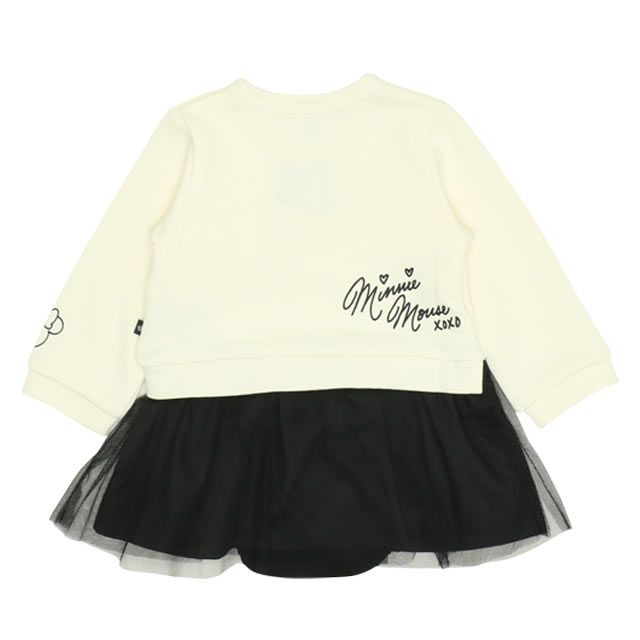 【ベビードール】ミニー ヒョウ柄ボアポケットドッキングロンパース 0006B / ベビーサイズ 赤ちゃん 出産祝い 贈り物 プレゼント リンクコーデ ペアルック 親子コーデ ベビー服 スウェット素材