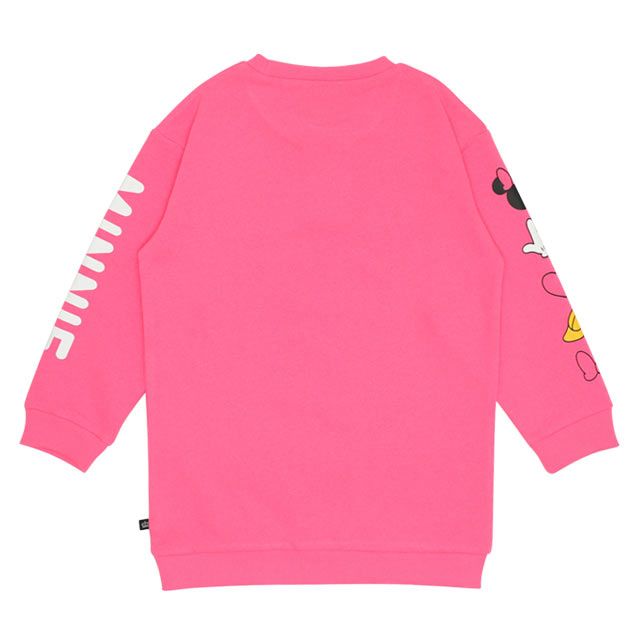 【ベビードール】ミニー 親子お揃い BIGフェイスチュニック丈ワンピース 0026K / ベビーサイズ キッズ トップス トレーナー ワンピ ロング丈 スウェット素材 春秋冬