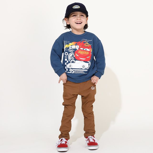 【ベビードール】カーズ 蓄光トレーナー 0036K / ライトニング・マックィーン スウェット素材 プルオーバー フードなし ベビーサイズ キッズ 男の子