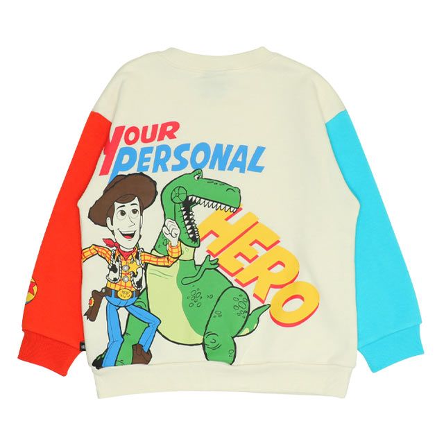 【ベビードール】親子お揃い トイ・ストーリー キャラクター裏起毛トレーナー 0039K / ウッディ バズ・ライトイヤー レックス スリンキー エイリアン トップス 長袖 クルーネック リンクコーデ あたたかい ベビーサイズ キッズ