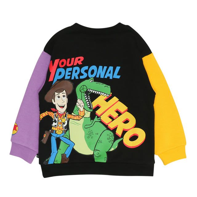 【ベビードール】親子お揃い トイ・ストーリー キャラクター裏起毛トレーナー 0039K / ウッディ バズ・ライトイヤー レックス スリンキー エイリアン トップス 長袖 クルーネック リンクコーデ あたたかい ベビーサイズ キッズ