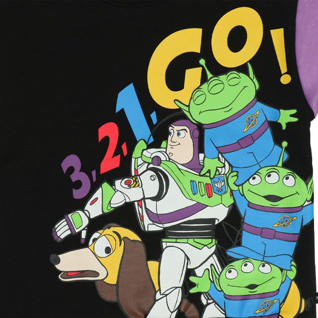 【ベビードール】親子お揃い トイ・ストーリー キャラクター裏起毛トレーナー 0039K / ウッディ バズ・ライトイヤー レックス スリンキー エイリアン トップス 長袖 クルーネック リンクコーデ あたたかい ベビーサイズ キッズ