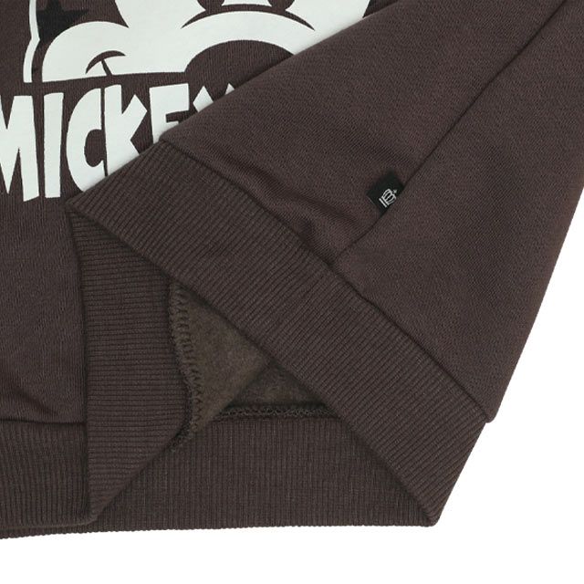 【ベビードール】ミッキー キャラクター 裏起毛パーカー 0040K / ベビーサイズ キッズ 長袖 トップス プルオーバー セミワイド