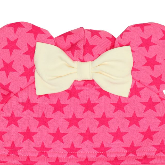 【ベビードール】ミニー キャラクター 裏起毛パーカー 0040K / ベビーサイズ キッズ 女の子 りぼん 長袖 トップス プルオーバー セミワイド