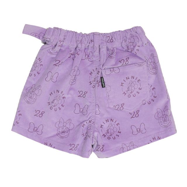 【ベビードール】ミニー コーデュロイ ショートパンツ 0042K / ベビーサイズ キッズ リンクコーデ おそろい ストレッチコーデュロイ キュロット ウエストゴム 楽ちん