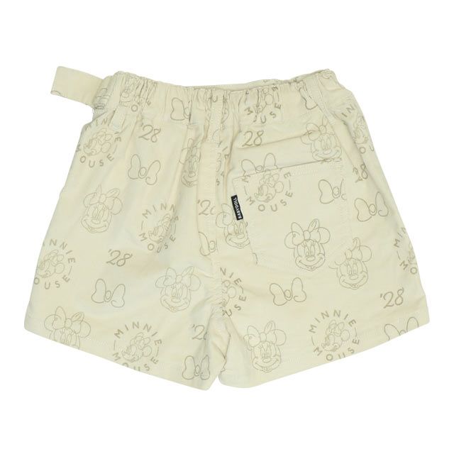 【ベビードール】ミニー コーデュロイ ショートパンツ 0042K / ベビーサイズ キッズ リンクコーデ おそろい ストレッチコーデュロイ キュロット ウエストゴム 楽ちん