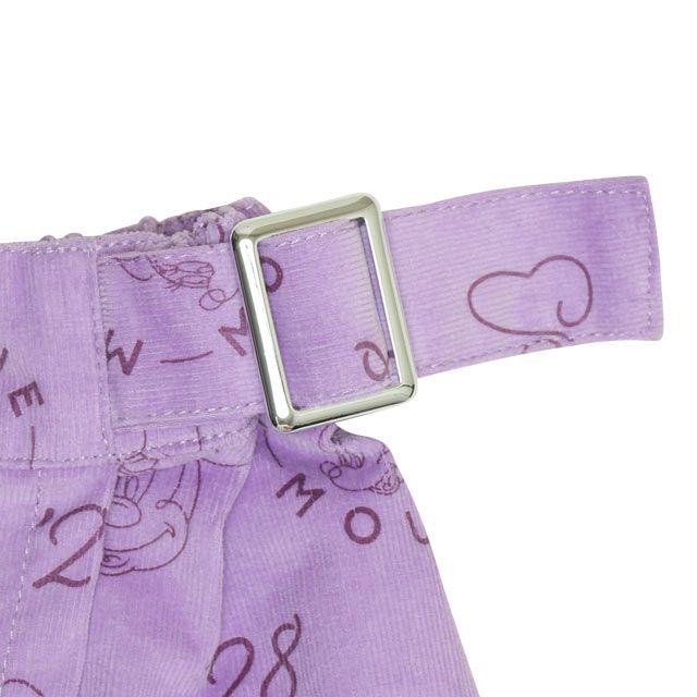 【ベビードール】ミニー コーデュロイ ショートパンツ 0042K / ベビーサイズ キッズ リンクコーデ おそろい ストレッチコーデュロイ キュロット ウエストゴム 楽ちん