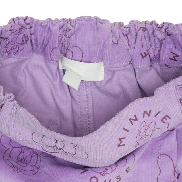 【ベビードール】ミニー コーデュロイ ショートパンツ 0042K / ベビーサイズ キッズ リンクコーデ おそろい ストレッチコーデュロイ キュロット ウエストゴム 楽ちん